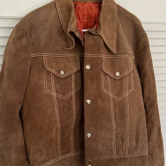 Vintage brown leather suede amazing jacket